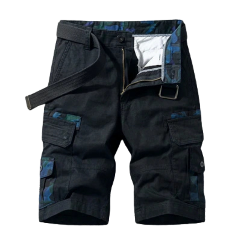 Varel | Pantaloni cargo corti con cintura