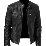 Elisabetta™ | Giacca in pelle con zip frontale