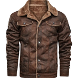 Maria™ | Giacca in pelle con interno in pile