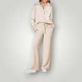 Set Loungewear per Donne – Morbido Rayon e Poliestere, Colore Neutro per Casa o Uscite Casual