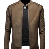 Claudia™ | Giacca in pelle con zip frontale