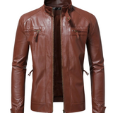 Rebecca™ | Giacca in pelle con zip frontale