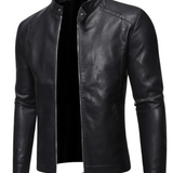 Adriana™ | Giacca in pelle con collo alto
