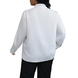 Blusa Scollo Alto Sottile per Donne – Con Maniche Lunghe per Lavoro e Uso Quotidiano
