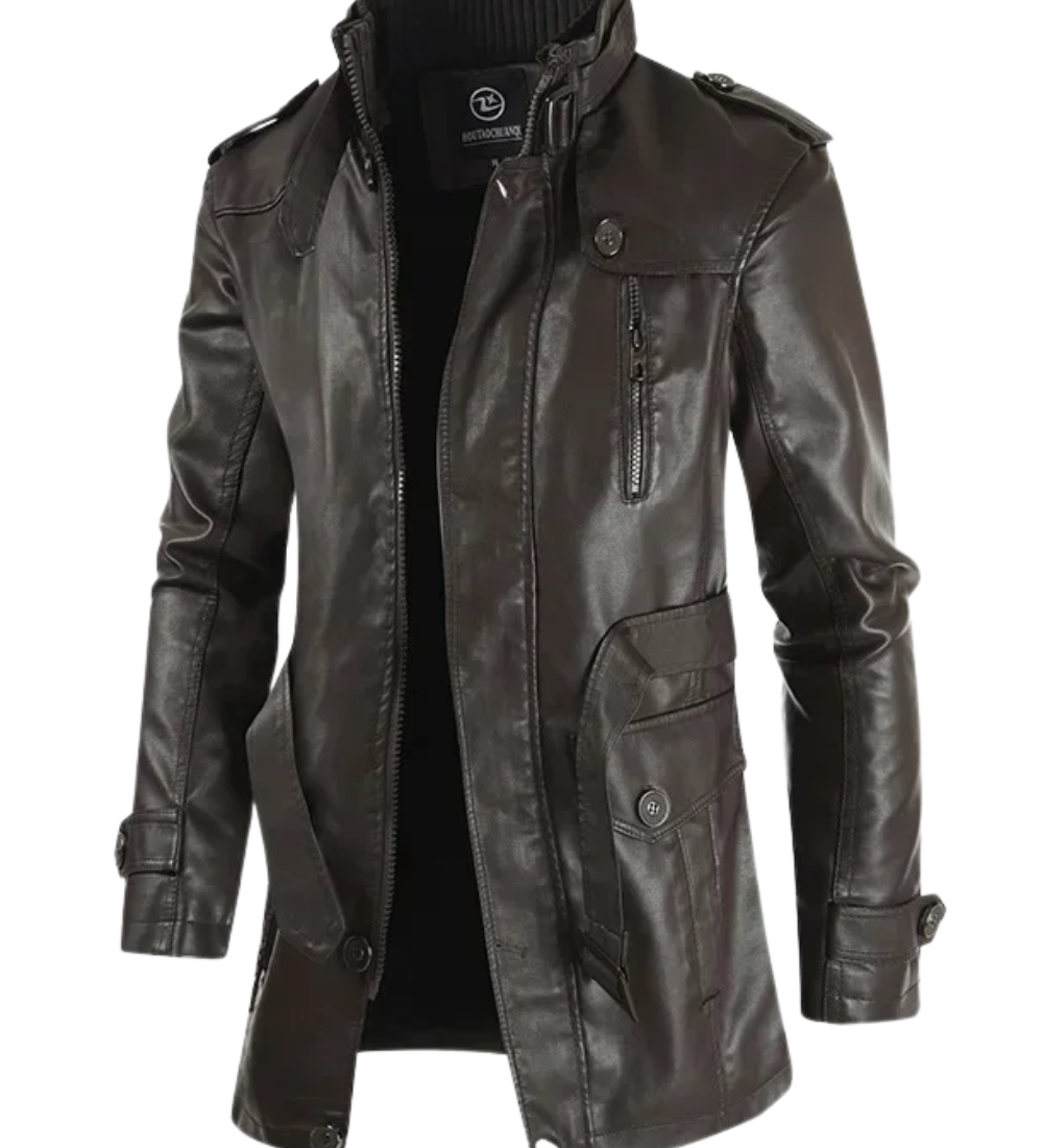 Elisabetta™ | Giacca lunga biker in pelle
