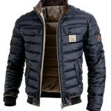 Livia™ | Piumino blu scuro con trapuntatura fine