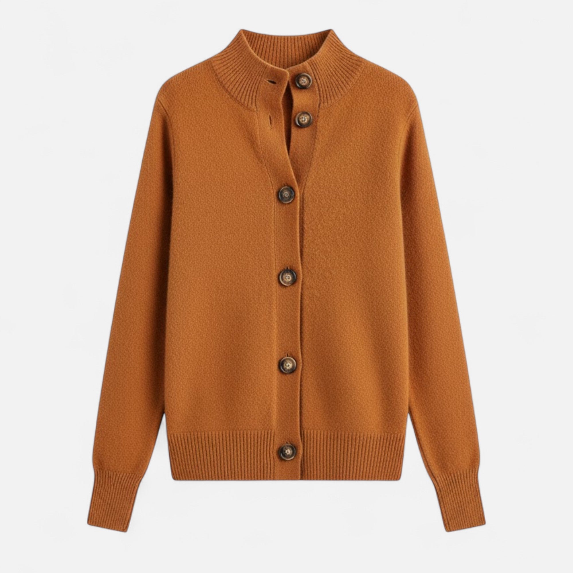 Valmonti | Cappotto corto da donna a maglia con collo alla coreana