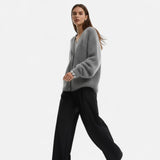 Valmonti | Cardigan da donna a maglia larga con scollo a V e bottoni