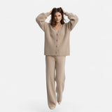 Valmonti | Cardigan da donna a maglia larga con scollo a V e bottoni