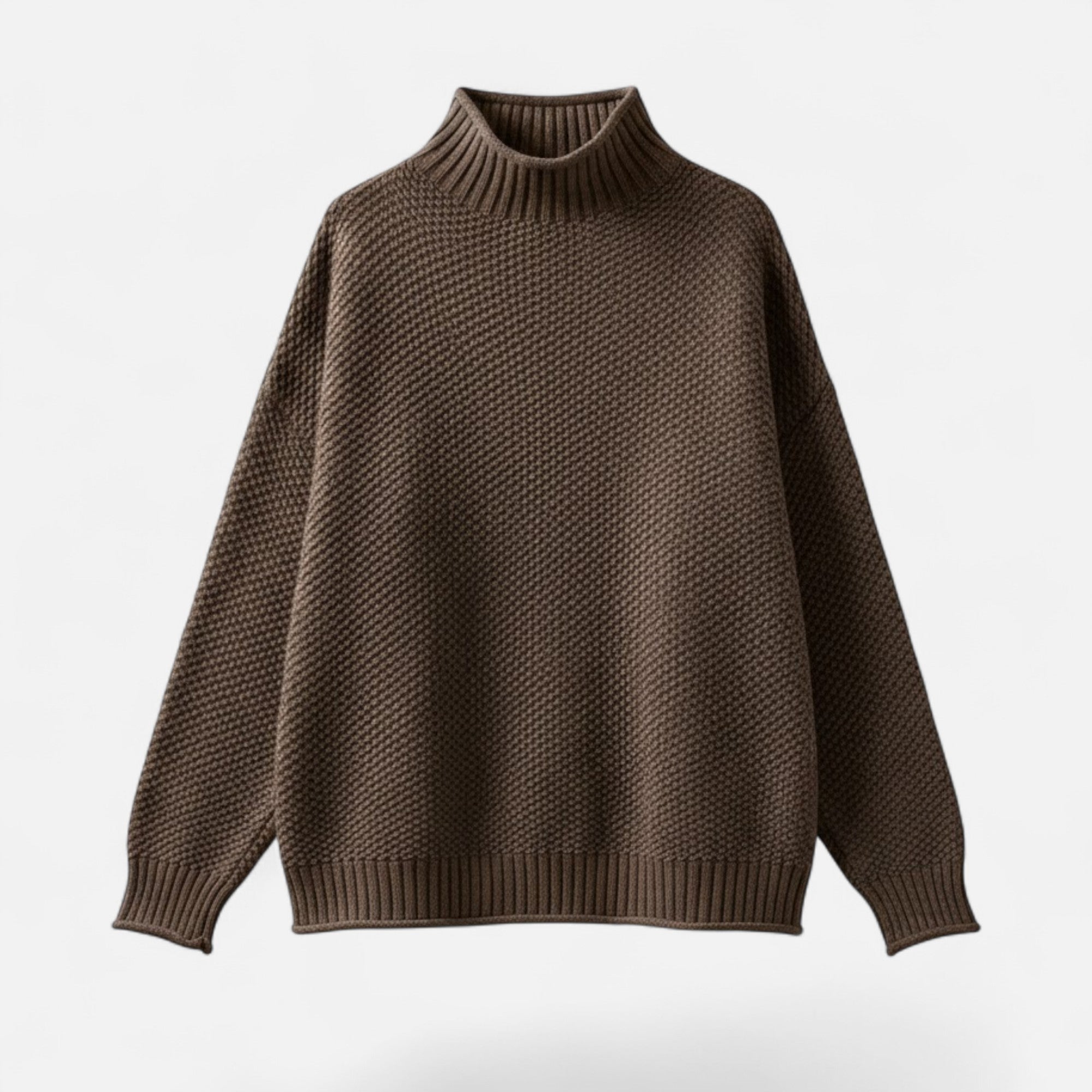 Valmonti | Maglione Donna Taglie Forti con Collo Alto Finto – Maglione Lavorato Largo