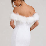 Varel | Abito con paillettes e piume