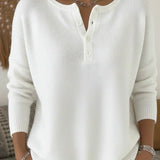 Laura™ | Maglione henley in maglia morbida
