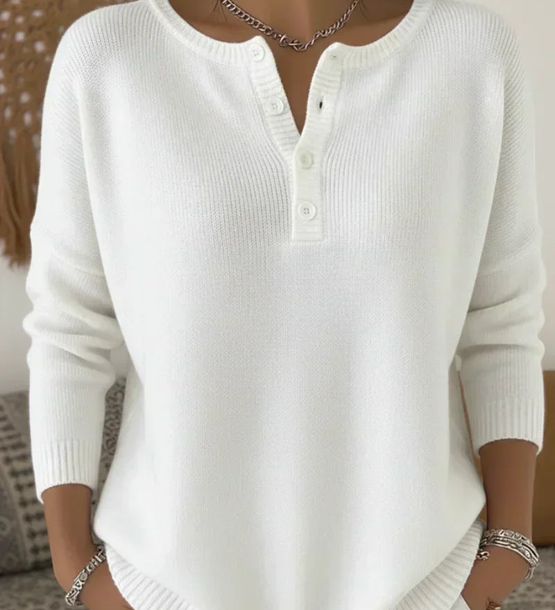 Laura™ | Maglione henley in maglia morbida