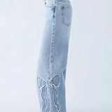 Jeans wide-leg donna | Toppe a cuore & caduta wide-leg che valorizza la figura