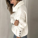 Donna - Pullover leggero a collo alto - Stile accogliente