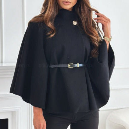 Donna - Capo elegante a collo alto - misto lana