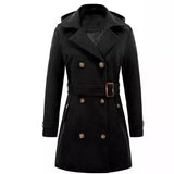 Donna - Cappotto con cappuccio dal taglio sartoriale - Vita con cintura