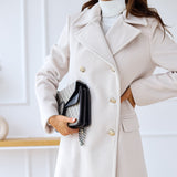 Donna - Cappotto lungo doppiopetto - Stile invernale