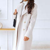 Donna - Cappotto lungo doppiopetto - Stile invernale