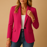 Blazer Femminile Sottile – Adatto per Lavoro e Uso Casual, Con Bottoni, Slim Fit, Adatto per Primavera e Autunno