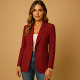 Blazer Femminile Sottile – Adatto per Lavoro e Uso Casual, Con Bottoni, Slim Fit, Adatto per Primavera e Autunno