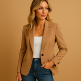 Blazer Femminile Sottile – Adatto per Lavoro e Uso Casual, Con Bottoni, Slim Fit, Adatto per Primavera e Autunno