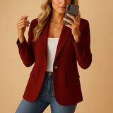Blazer Femminile Sottile – Adatto per Lavoro e Uso Casual, Con Bottoni, Slim Fit, Adatto per Primavera e Autunno