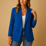 Blazer Femminile Sottile – Adatto per Lavoro e Uso Casual, Con Bottoni, Slim Fit, Adatto per Primavera e Autunno