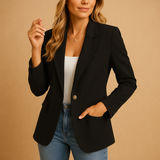 Blazer Femminile Sottile – Adatto per Lavoro e Uso Casual, Con Bottoni, Slim Fit, Adatto per Primavera e Autunno