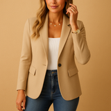 Blazer Femminile Sottile – Adatto per Lavoro e Uso Casual, Con Bottoni, Slim Fit, Adatto per Primavera e Autunno