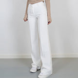 Donna - Pantaloni a vita alta a gamba dritta - Sartoriali