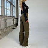 Donna - Pantaloni a vita alta a gamba dritta - Sartoriali