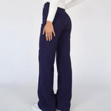 Donna - Pantaloni a vita alta a gamba dritta - Sartoriali