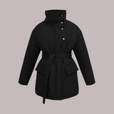 Donna - Giacca trapuntata in cotone - Oversize e con cintura