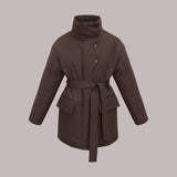 Donna - Giacca trapuntata in cotone - Oversize e con cintura