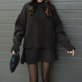 Donna - Set maglia e gonna - Mini a maniche lunghe