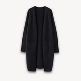 Donna - Cappotto cardigan lungo - Stile maglia accogliente