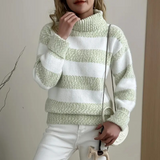 Donna - Felpa a collo alto - Maglia di peluche