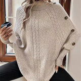 Donna - Maglione dolcevita oversize in misto lana
