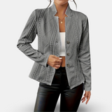 Donna - Blazer geometrico testurizzato - Taglio sartoriale