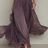 Abito maxi in chiffon da donna – Stile vintage ed eleganza fluida