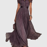 Abito maxi in chiffon da donna – Stile vintage ed eleganza fluida