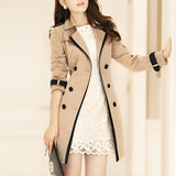 Elegante trench doppiopetto da donna – Capospalla aderente