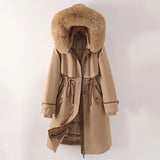 Donna - Giacca invernale trapuntata e calda - Design con cappuccio