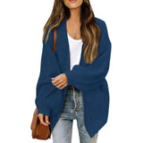 Cardigan da donna in maglia grossa – Modello oversize avvolgente con maniche a lanterna