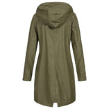 Donna - Giacca lunga autunnale - Collo alto