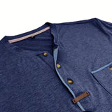 Varel | T-shirt elegante con scollo rotondo e tasca