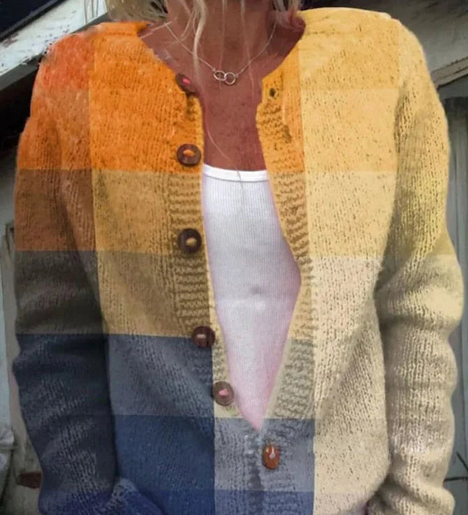 Cardigan Oversized Donna – Con Bottoni, Adatto per Primavera e Autunno