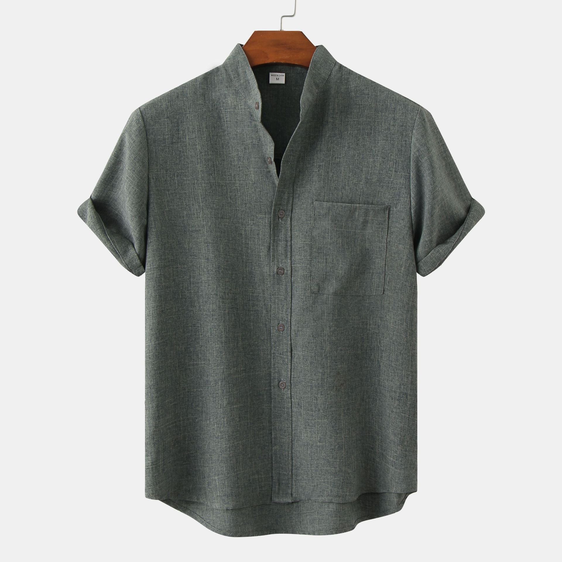 Varel | Camicia in cotone unita con bottoni
