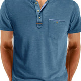 Varel | T-shirt elegante con colletto rotondo e tasca